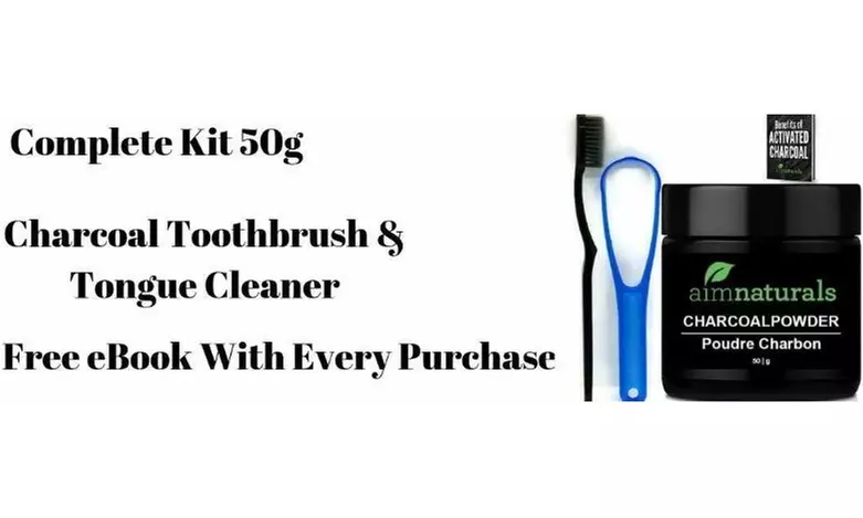 New Efficient Black Diamond Coconut Charcoal Powder Teeth Whitening Kit  - Primary Image