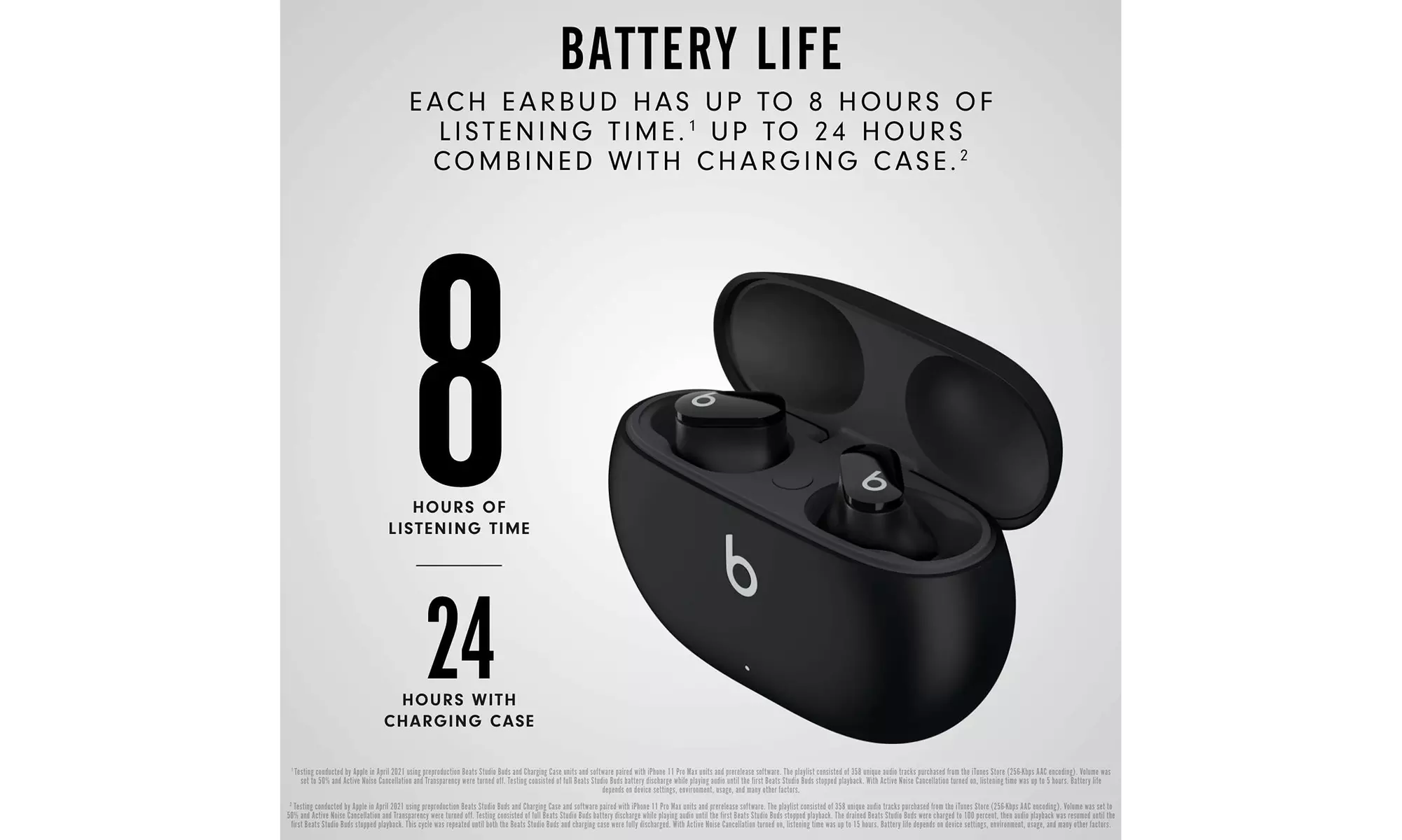 Beats Studio Buds, Noise Canceling, True Wireless, In-Ear Headphones Bundle