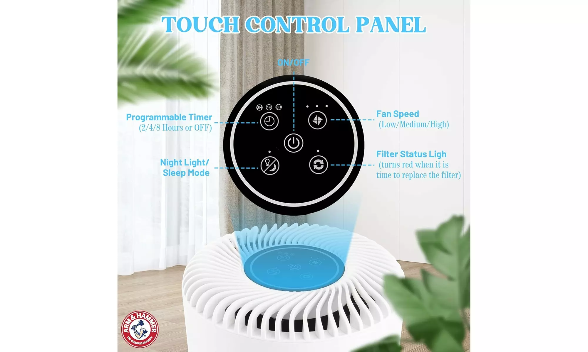 1- or 2-Pack Purifiers for Home, Ultra-Quiet Sleep Mode & Night Light Air Intake