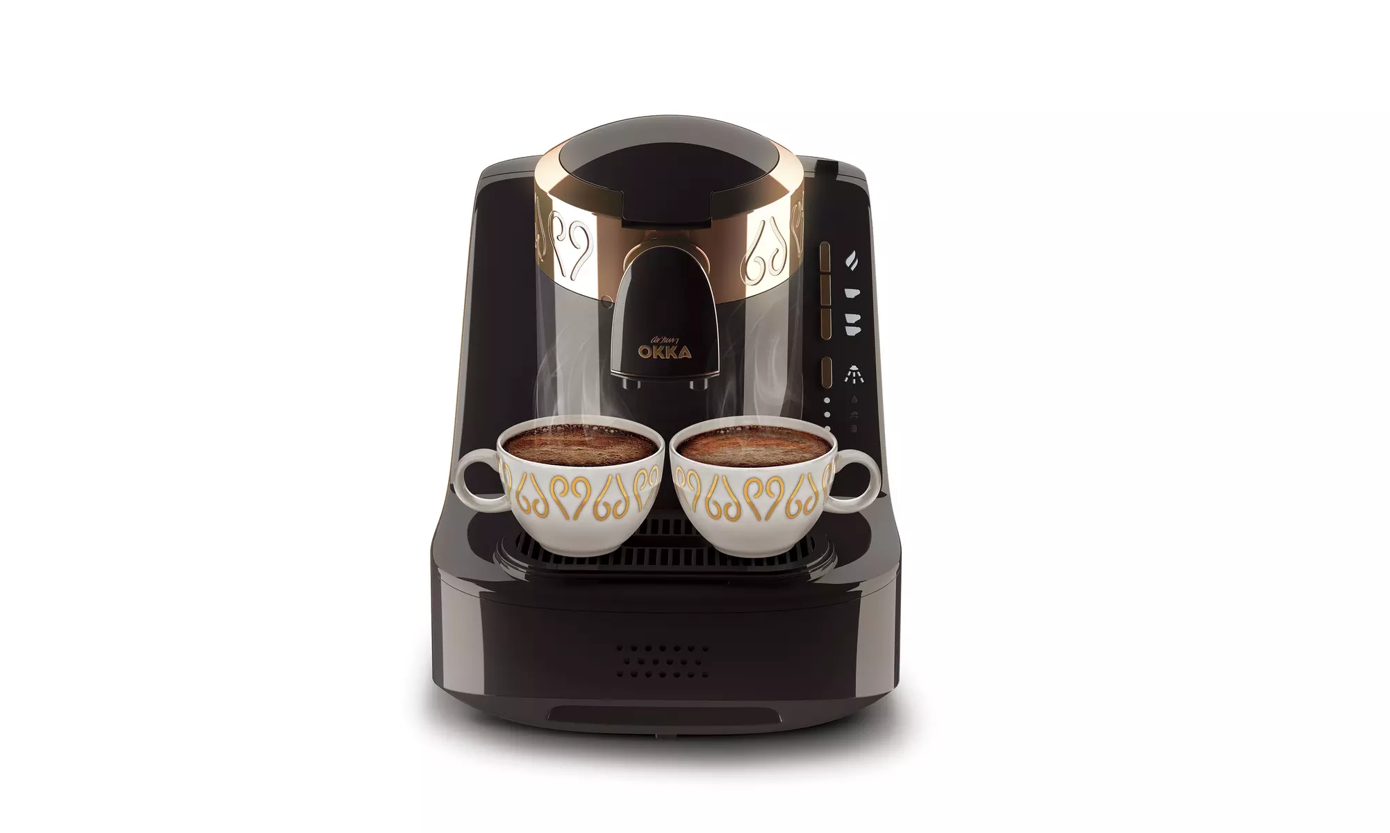 Arzum Okka Automatic Turkish Coffee Maker Machine - 120V - Black/Copper - NSF - Primary Image