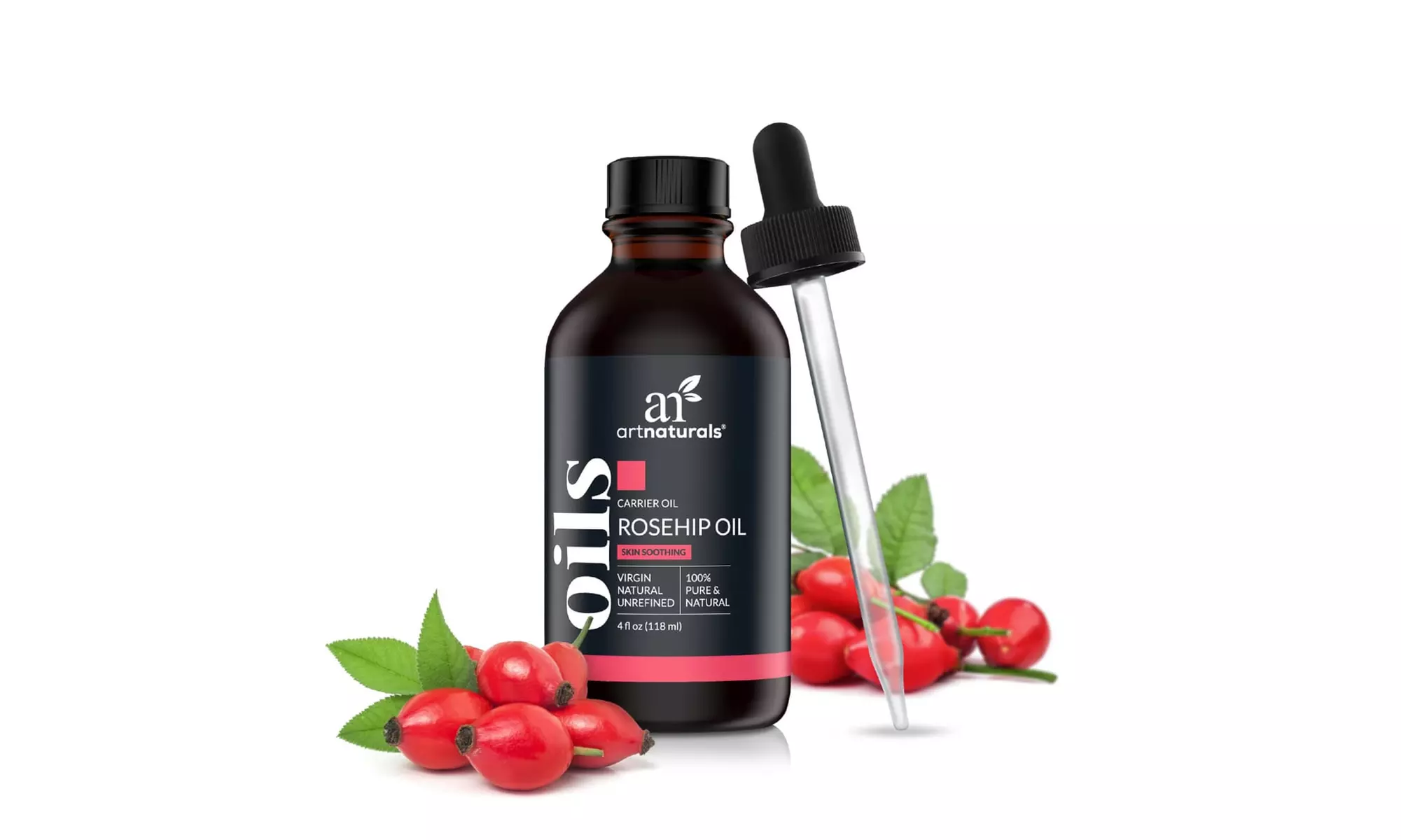 Artnaturals 100% Pure Rosehip Carrier Oil - Anti-Aging Skin Moisturizer (4 Oz) - Second Medium