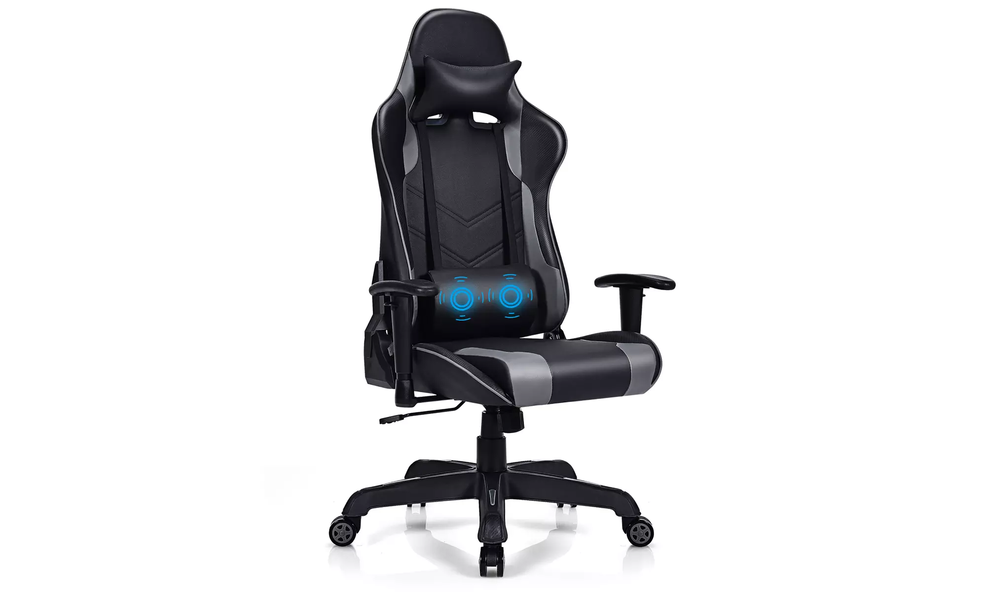 Costway Massage Gaming Chair Racing Office Computer Recliner with Lumbar Support - Primary Image
