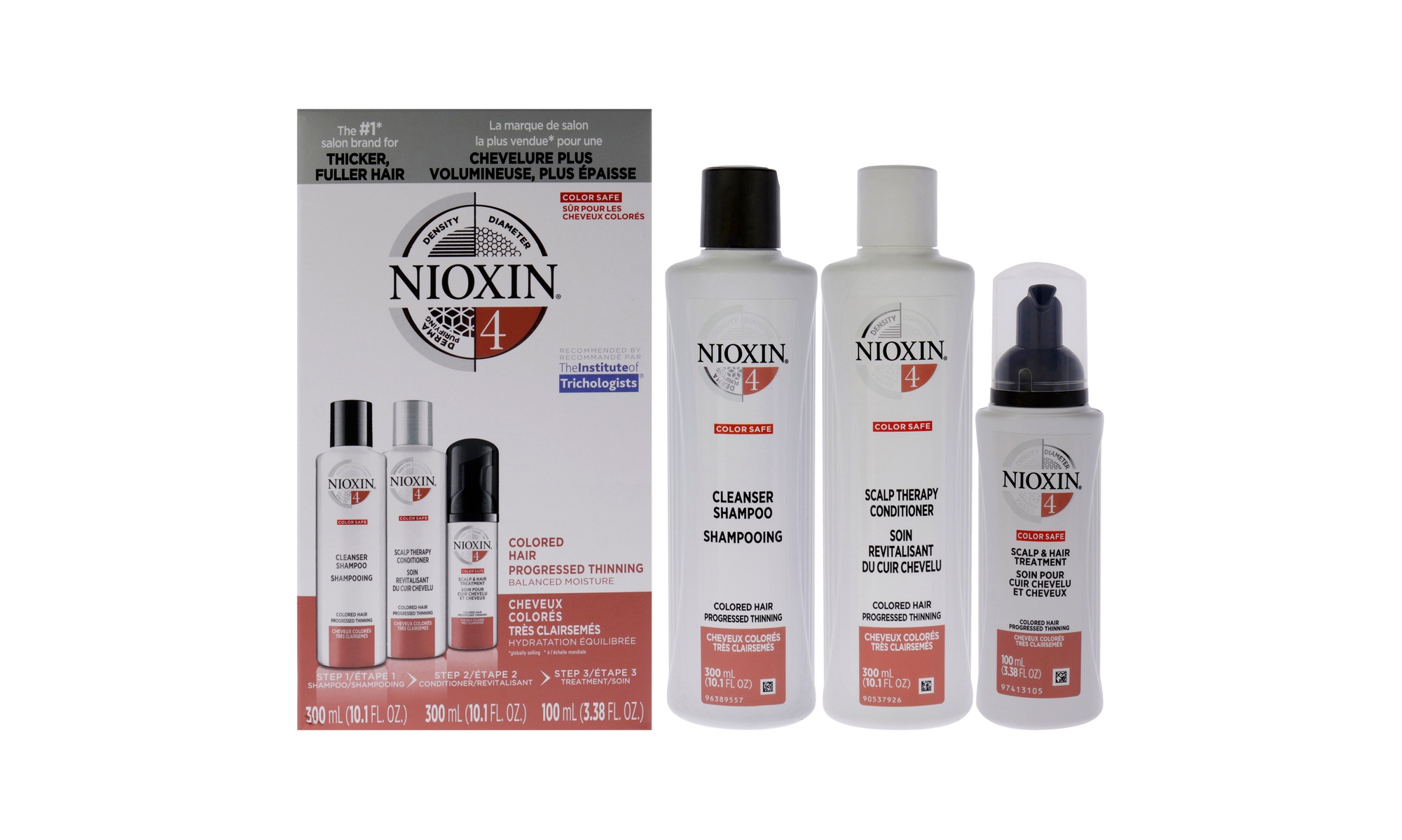 Three-Pack Nioxin System 4 Kit for Unisex 