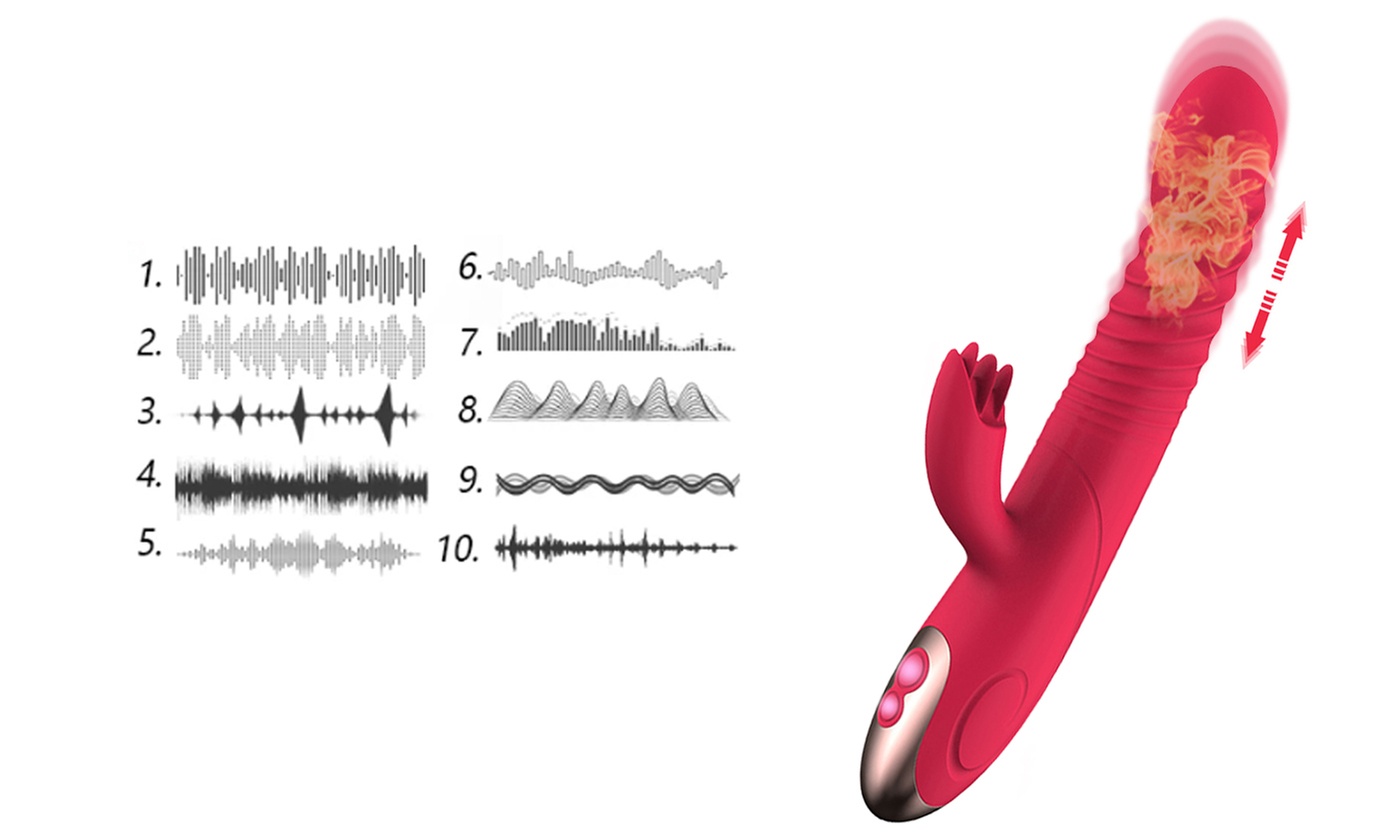 Heated 10 Models Dildo, Rabbit Vibrator and G-Spot Licking Massager for Sex toy - Primary Image