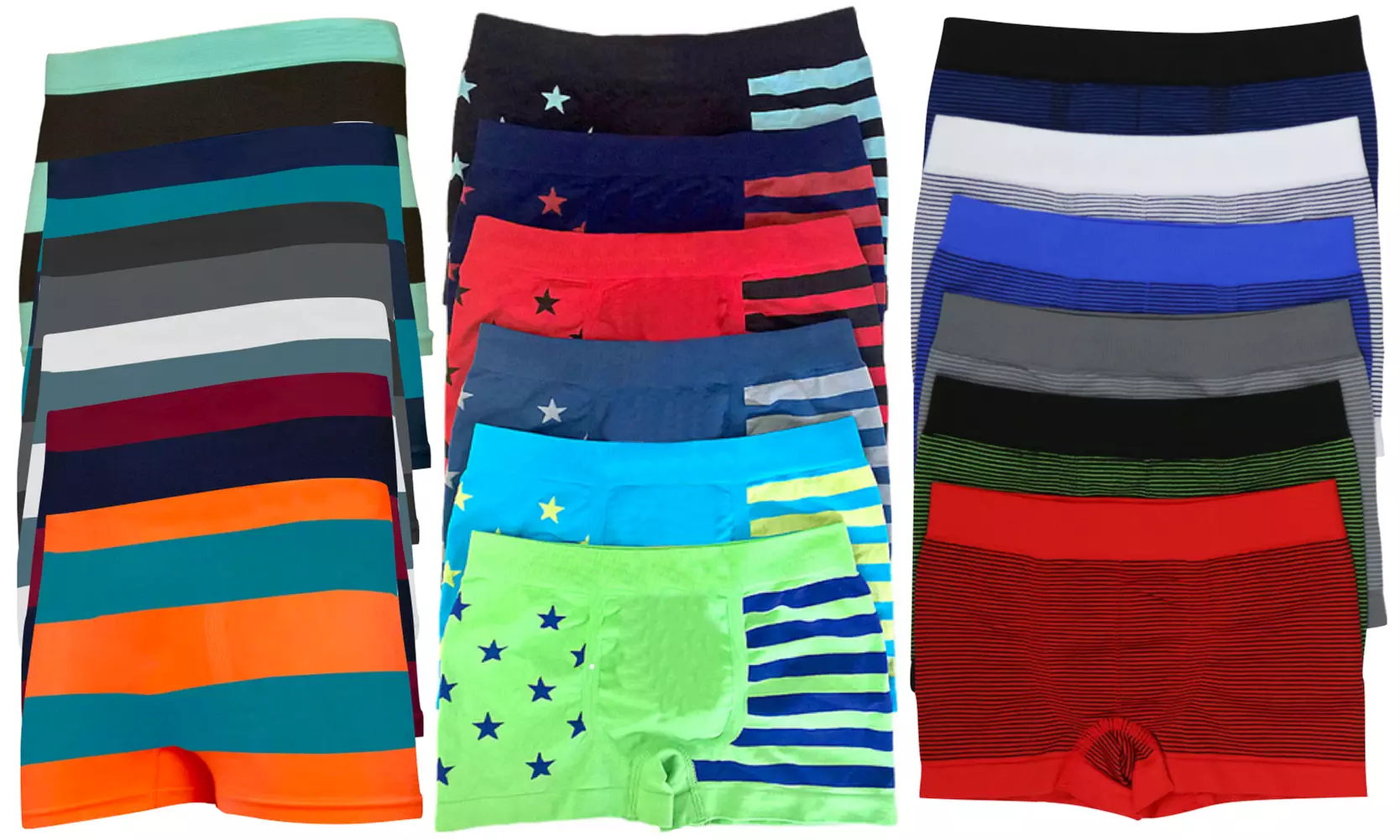 (6 Pack) Boys' Microfiber Boxer Briefs Age 3-19 - Primary Image