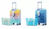 2 Piece Set 20" Carry-on Luggage Glossy Hardshell Suitcases with Expandable bag