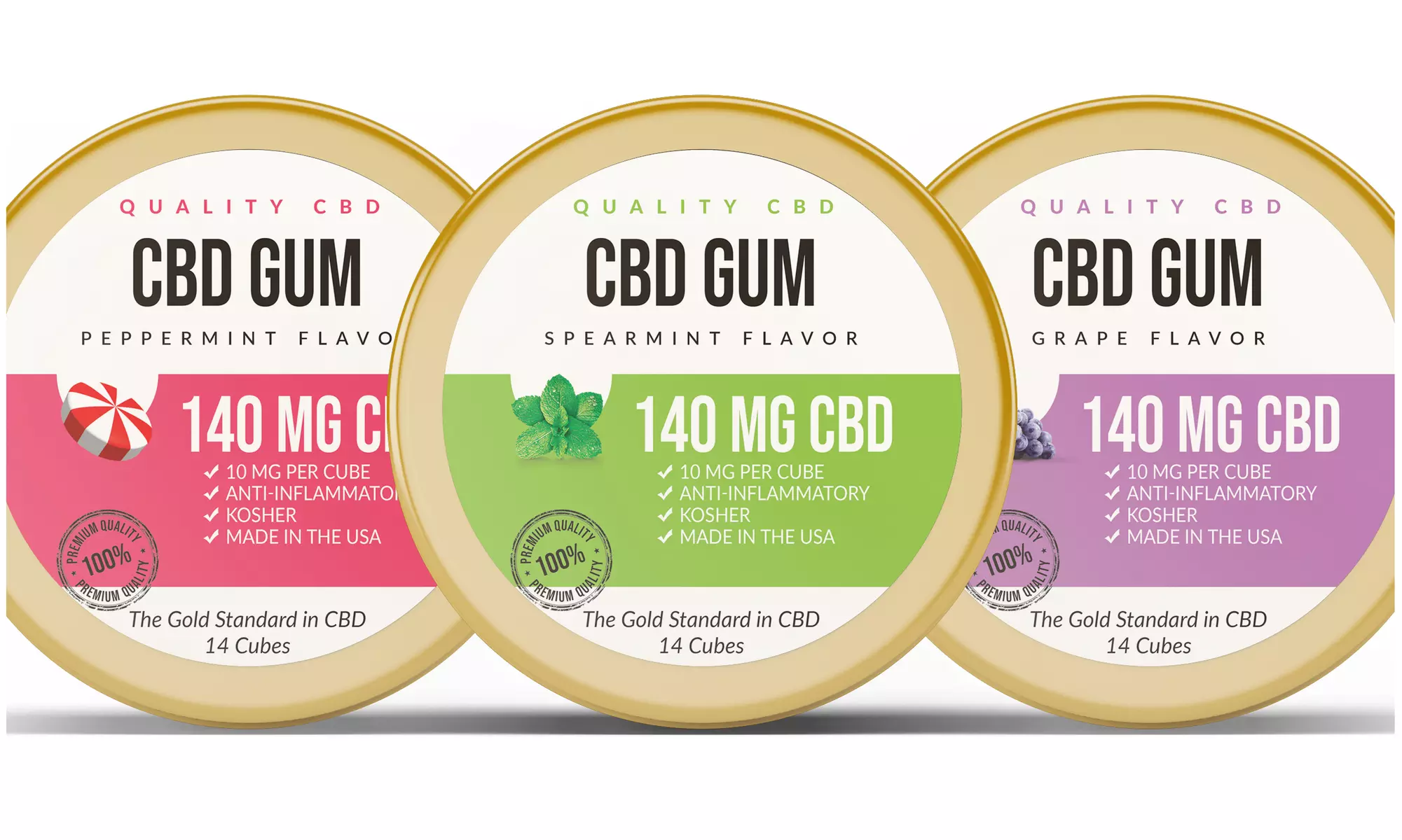 CBD Chewing Bubble Gum in a Variety of Great Tasting Flavors - Primary Image