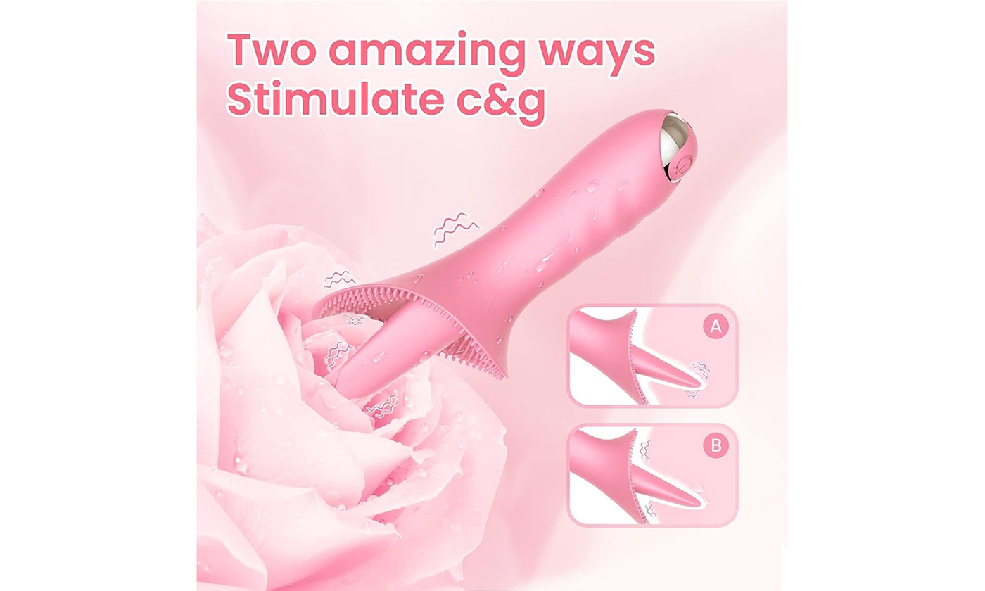 Licking Tongue Vibrator G-Spot Nipple Clitor Stimulator Sexy Toy