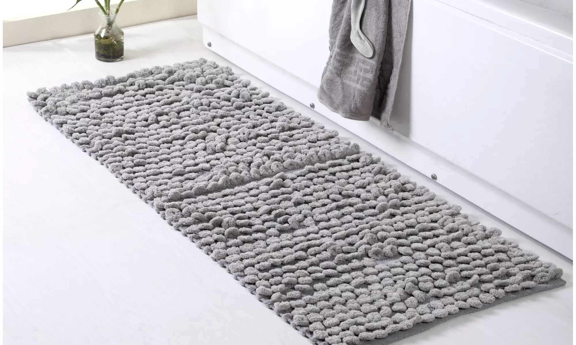 Chenille Thick Loop Oversize  Bath Rugs 24" x 60" - Primary Image