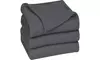 Fleece Blanket Queen Size Grey Lightweight Soft Warm