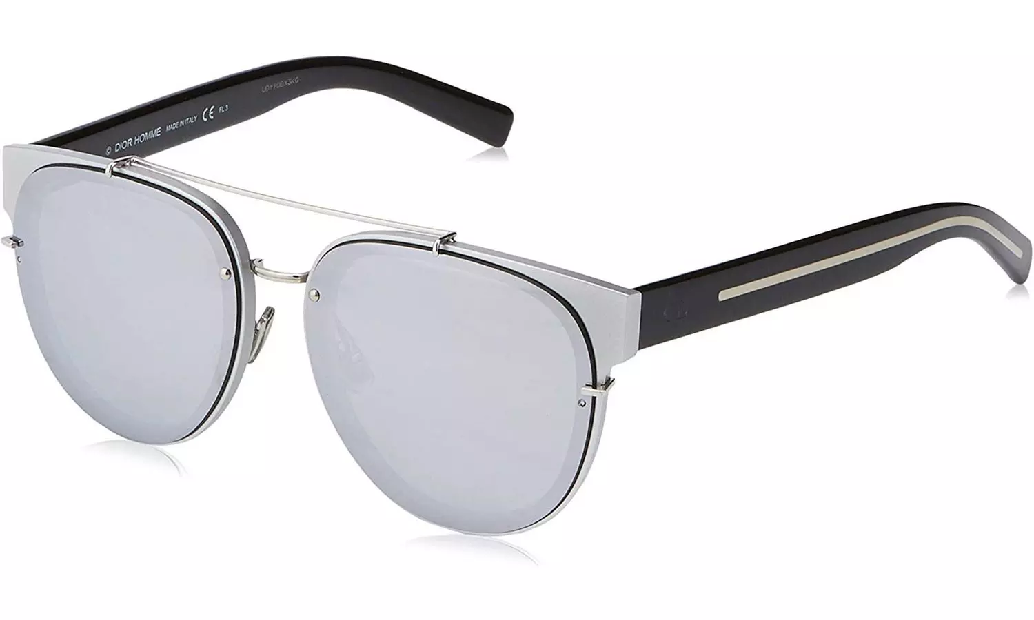 Dior Homme Black Tie BLACKTIE143SA-002S-DC Men's 56 Silver Mirror Sunglasses - Primary Image