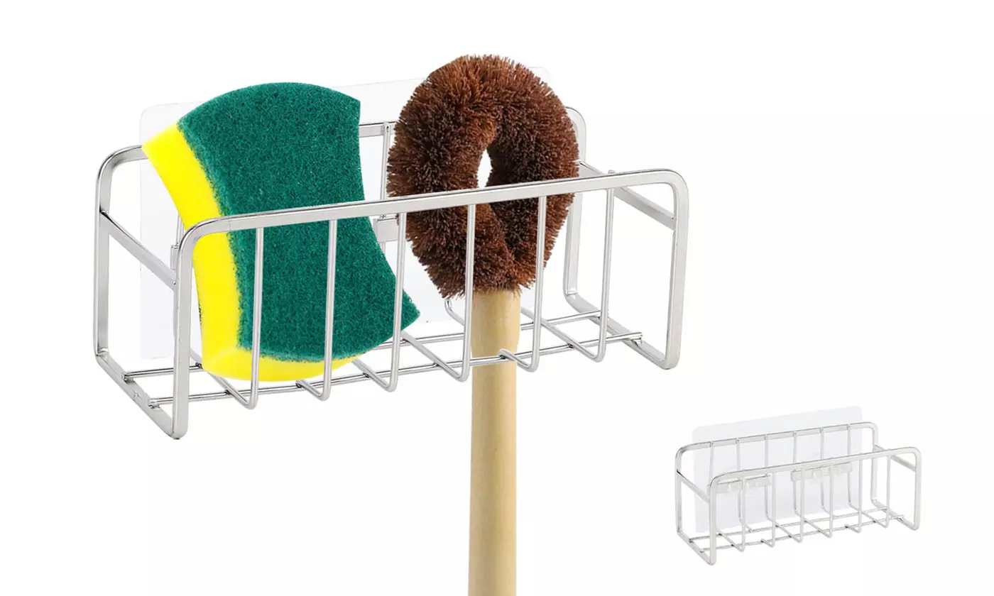 Kitchen Sink Suction Holder Sink Caddy for Sponges Scrubbers Soap - Primary Image