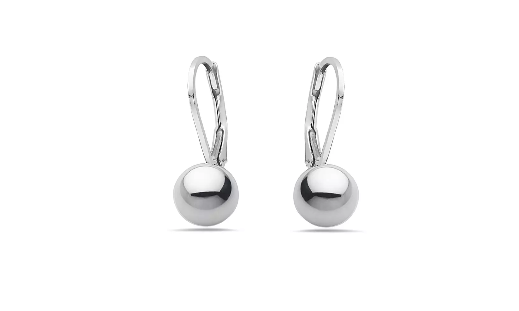 Sterling silver Lever back Ball drop earrings ( Multiple sizes )