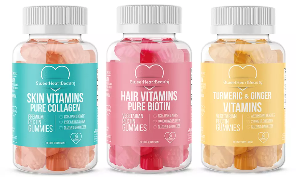 Premium Biotin, Collagen & Tumeric Ginger Gummies (1- or 3-Pack) - Primary Image
