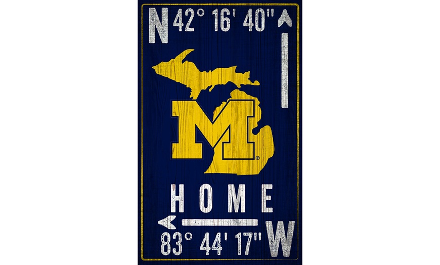 Image 23: Fan Creations NCAA Team Coordinates Sign