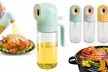 8.4oz Glass Oil Spray Bottle for Kitchen, Salad, Frying, BBQ - Second Medium