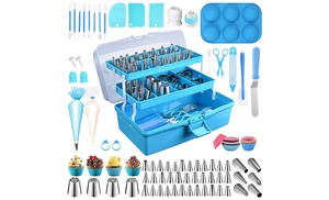 NewHome 236-Piece Cake Decorating Kit with Storage Box Complete Baking Tools 