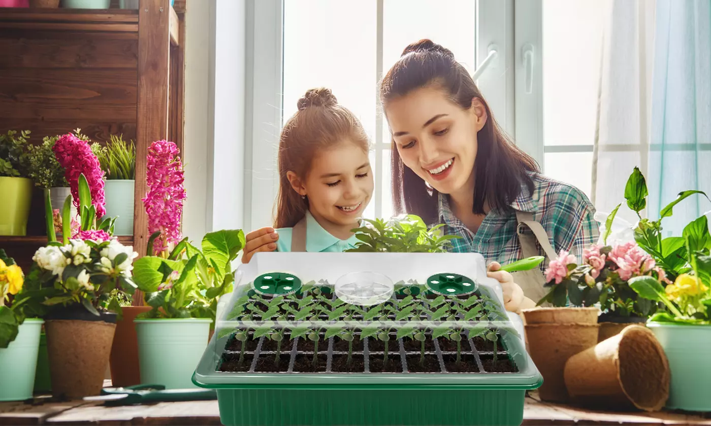 iMounTEK 40-Cell Seed Starter Tray with Grow Lights 