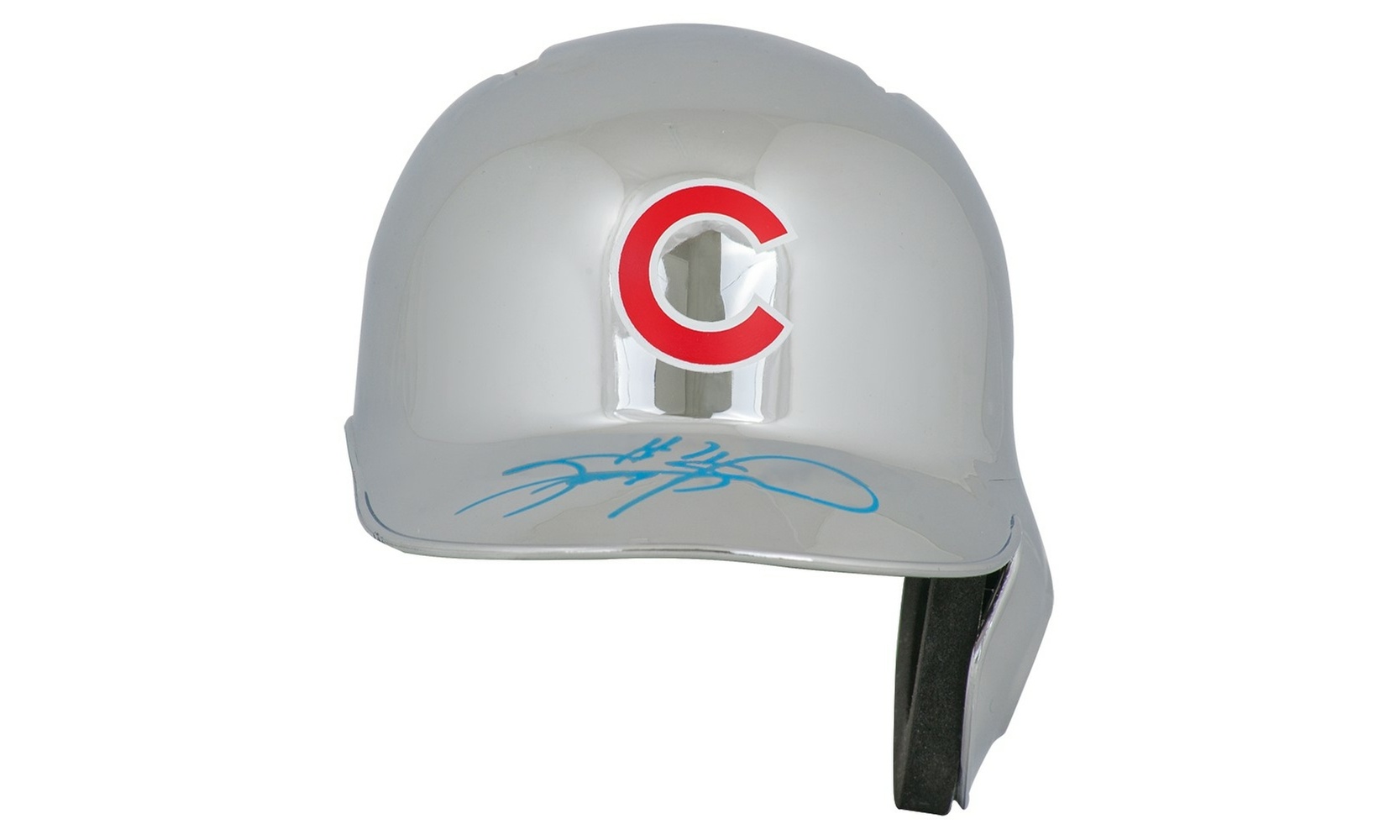 Sammy Sosa Signed Chicago Cubs Rawlings Chrome Mini Baseball Batting Helmet