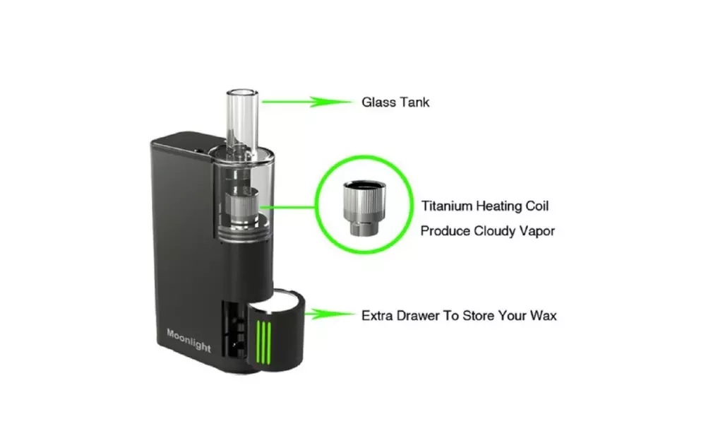 Atman Moonlight Premium 2 in 1 Dry Herb and Concentrate Vape - Second Medium
