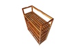 5-Tier Simple Wooden Shoe Rack with 6 Pair Shoe Form Wood Color - Second Medium