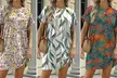 Womens Summer Casual Tshirt Short Sleeve Side Pockets Floral Sundress - Second Medium