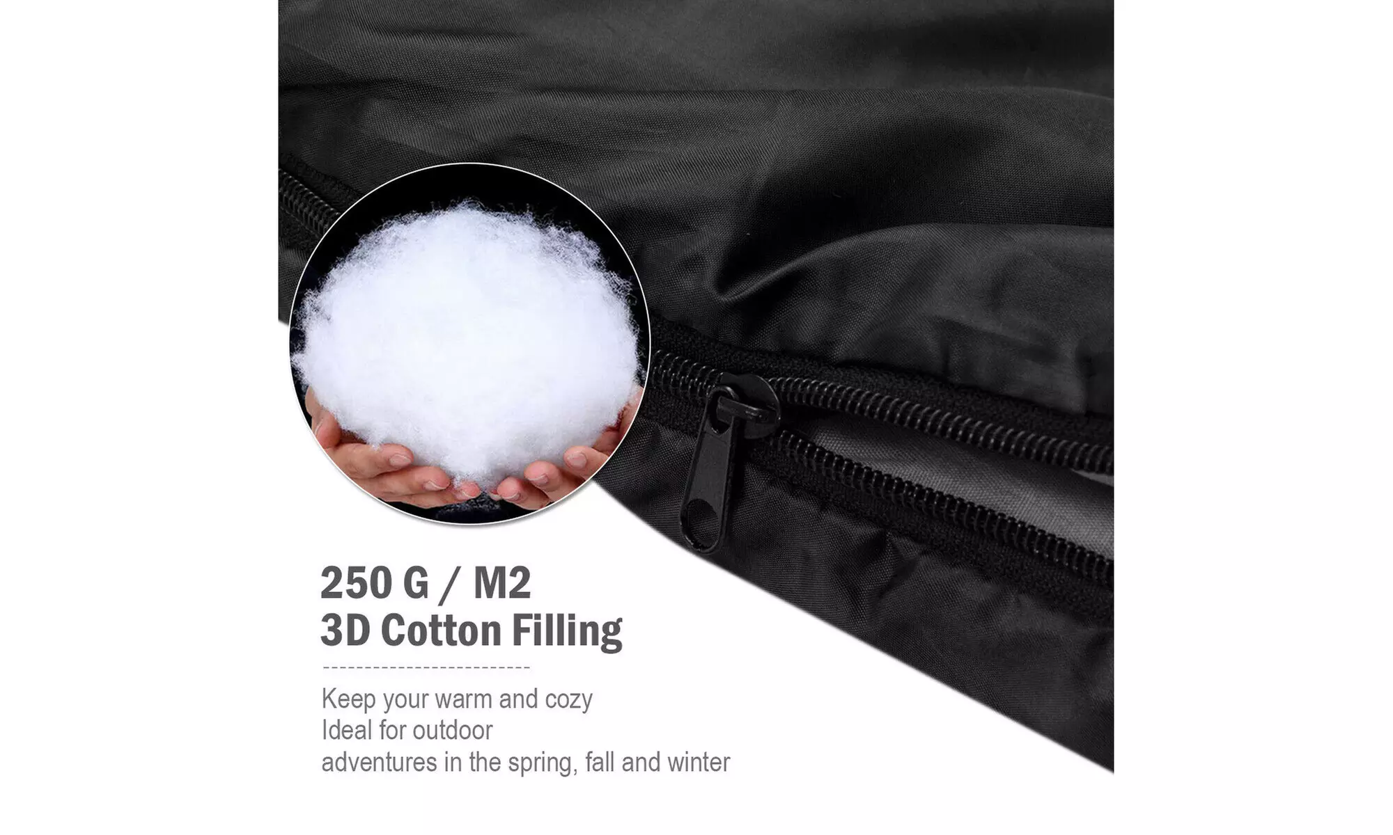 Goplus  Double 2 Person Sleeping Bag Waterproof w/ 2 Pillows Camping 