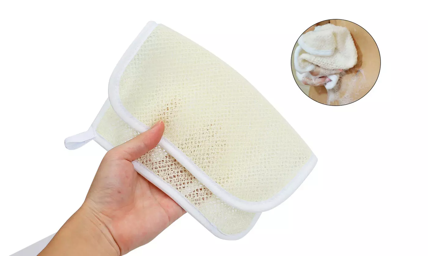 5 Pieces Exfoliating Face and Body Wash Towel Weave Bath Cloth