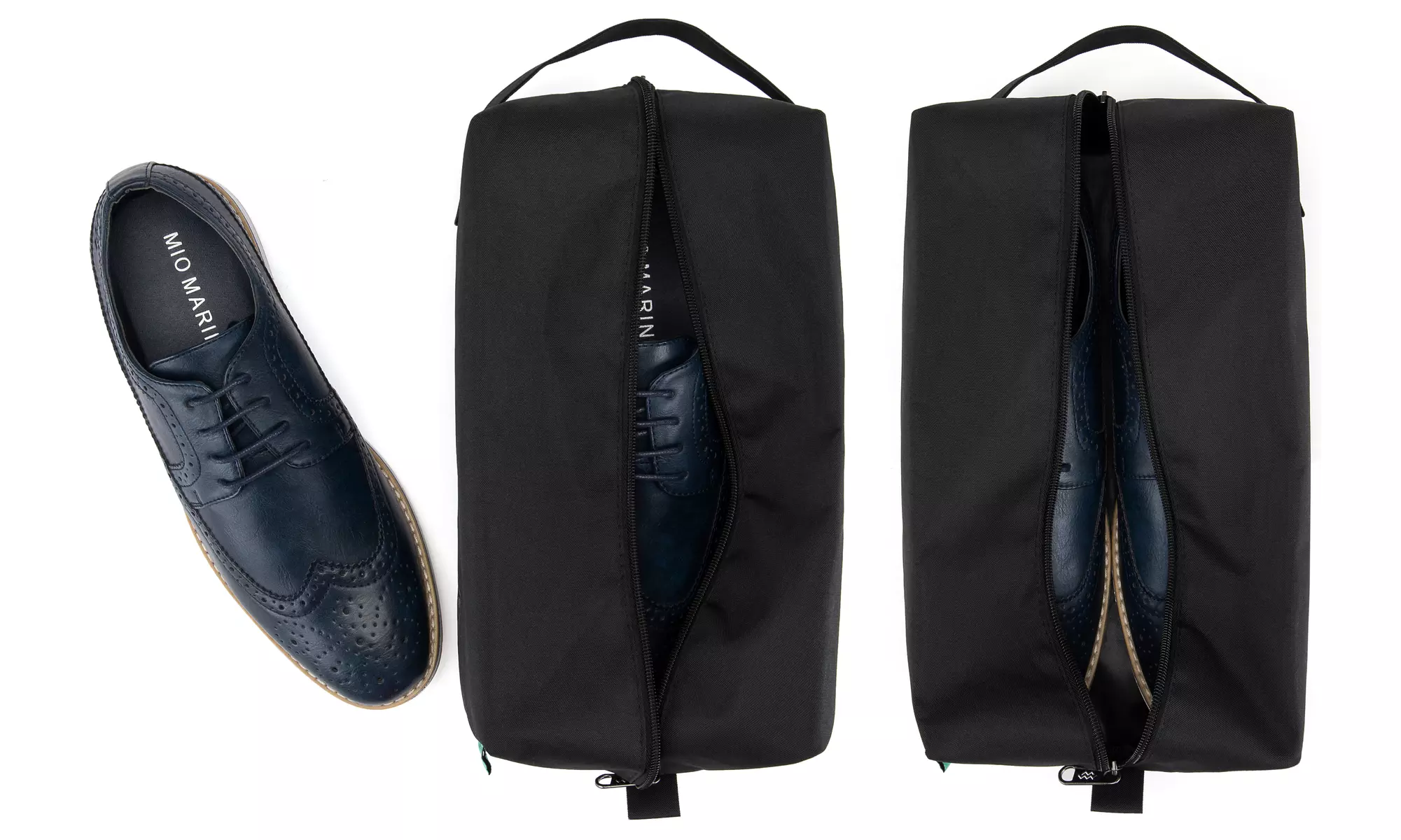 Mio Marino Men's Casual Oxford Wingtip Dress Shoes w/ Designer Shoe Bag