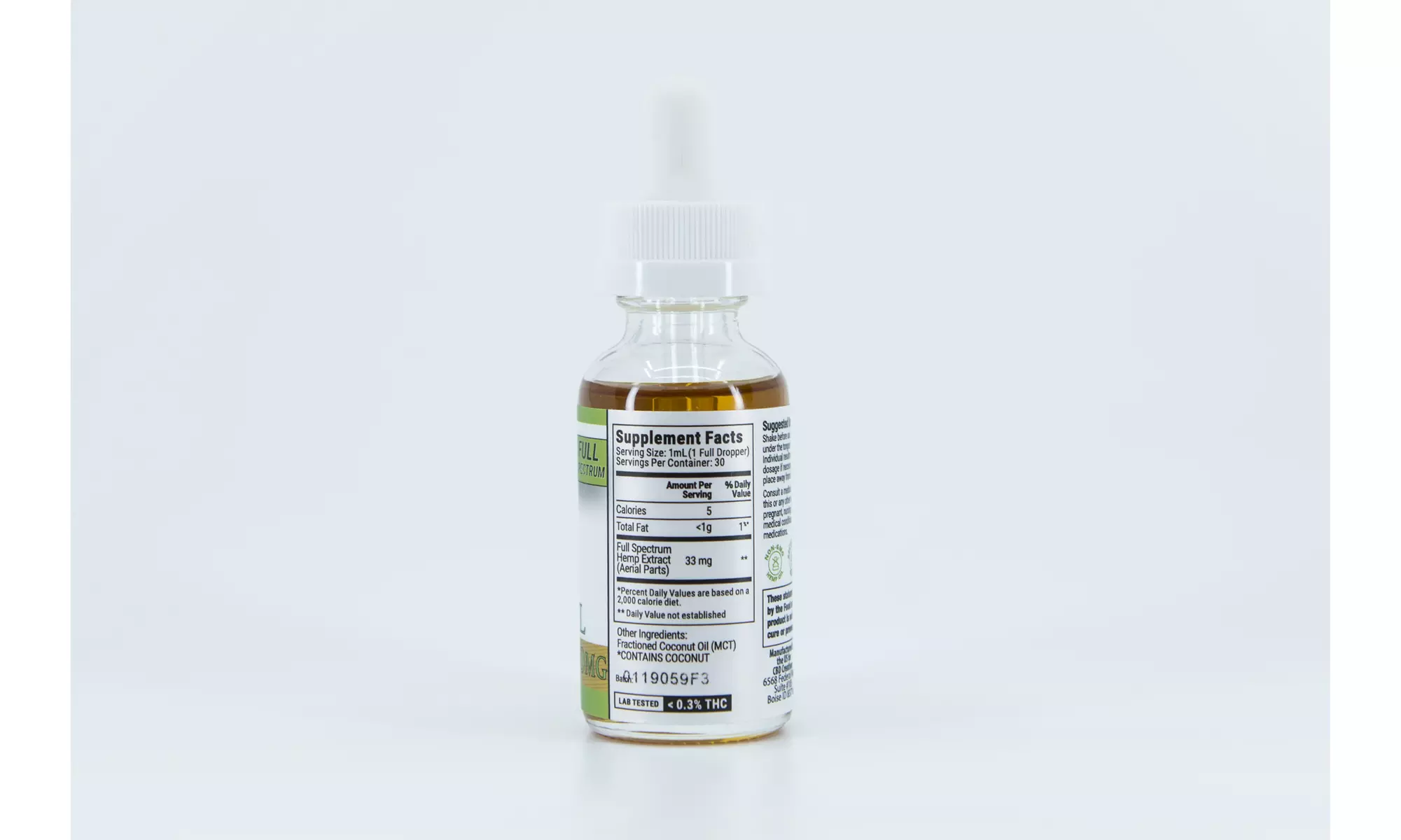 CBD Full Spectrum Hemp Oil Tincture with Coconut Oil 1000mg (2-Pack) - Second Medium