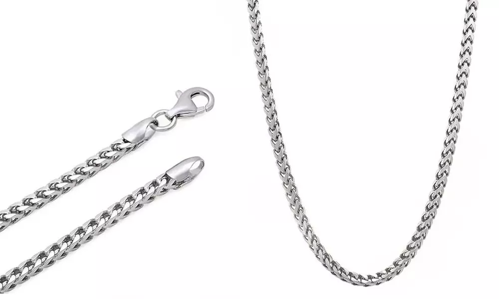 Men's Italian Made Solid Sterling Silver 230 Franco Chain - Primary Image
