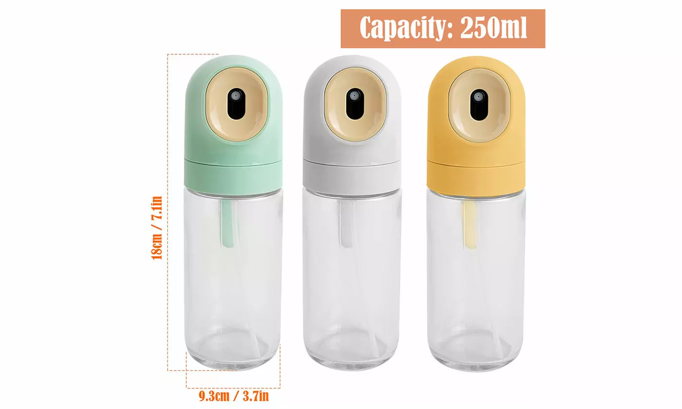8.4oz Glass Oil Spray Bottle for Kitchen, Salad, Frying, BBQ