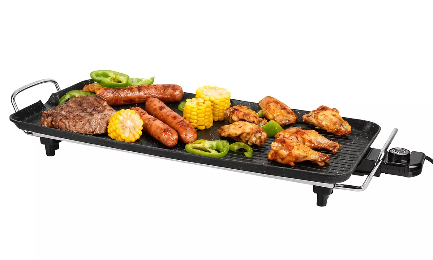 NewHome 1500W Electric Non-Stick BBQ Grill & Tabletop Griddle