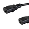 Image 3: Monoprice Heavy Duty Splitter Power Cord C20 to 2xC13 14AWG 15A SJTW Black, 2ft