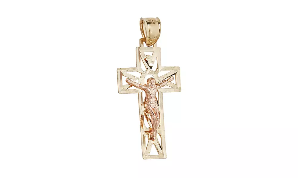 14K Gold Y&R Cross Pendant - Primary Image