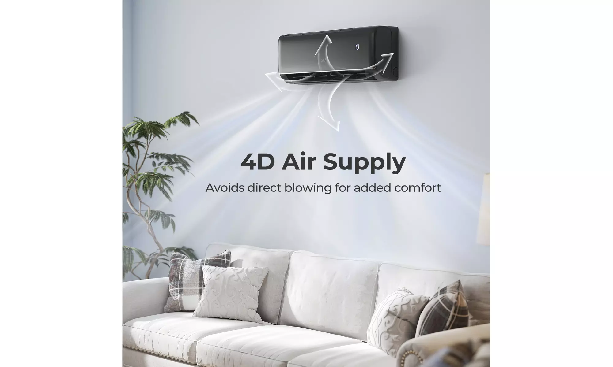 Costway Wifi Enabled Mini Split AC 20.5/22 SEER2 115V Inverter Air Conditioner