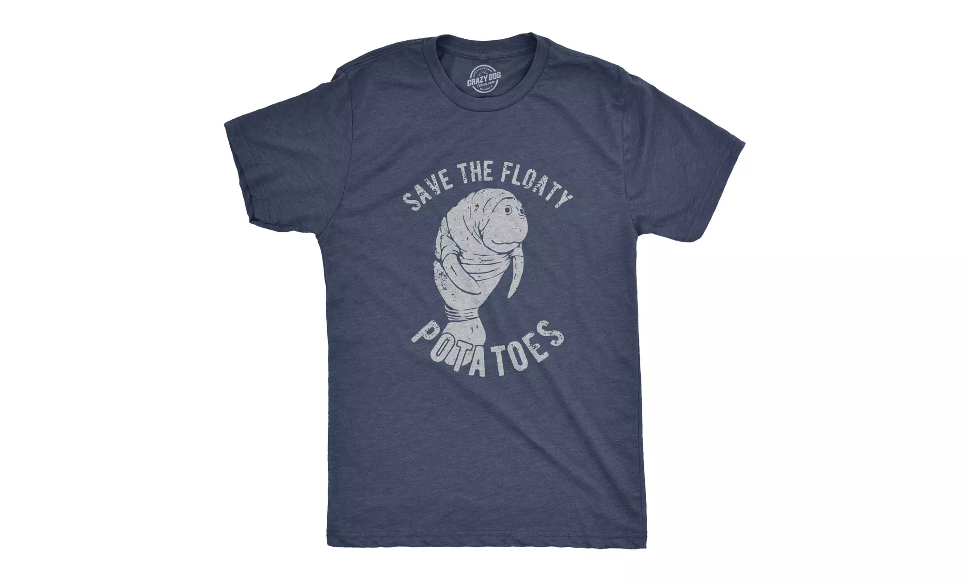 Mens Save The Floaty Potatoes Tshirt Funny Manatee Conservation Tee - Primary Image