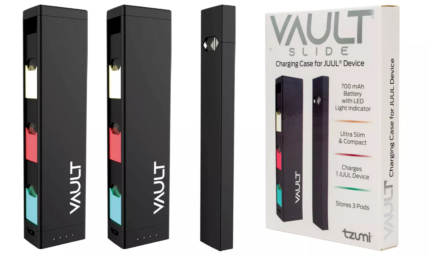 Tzumi Vault Slide Portable Charging Case for JUUL Device Holds 4 Pods 1 Device - Second Medium