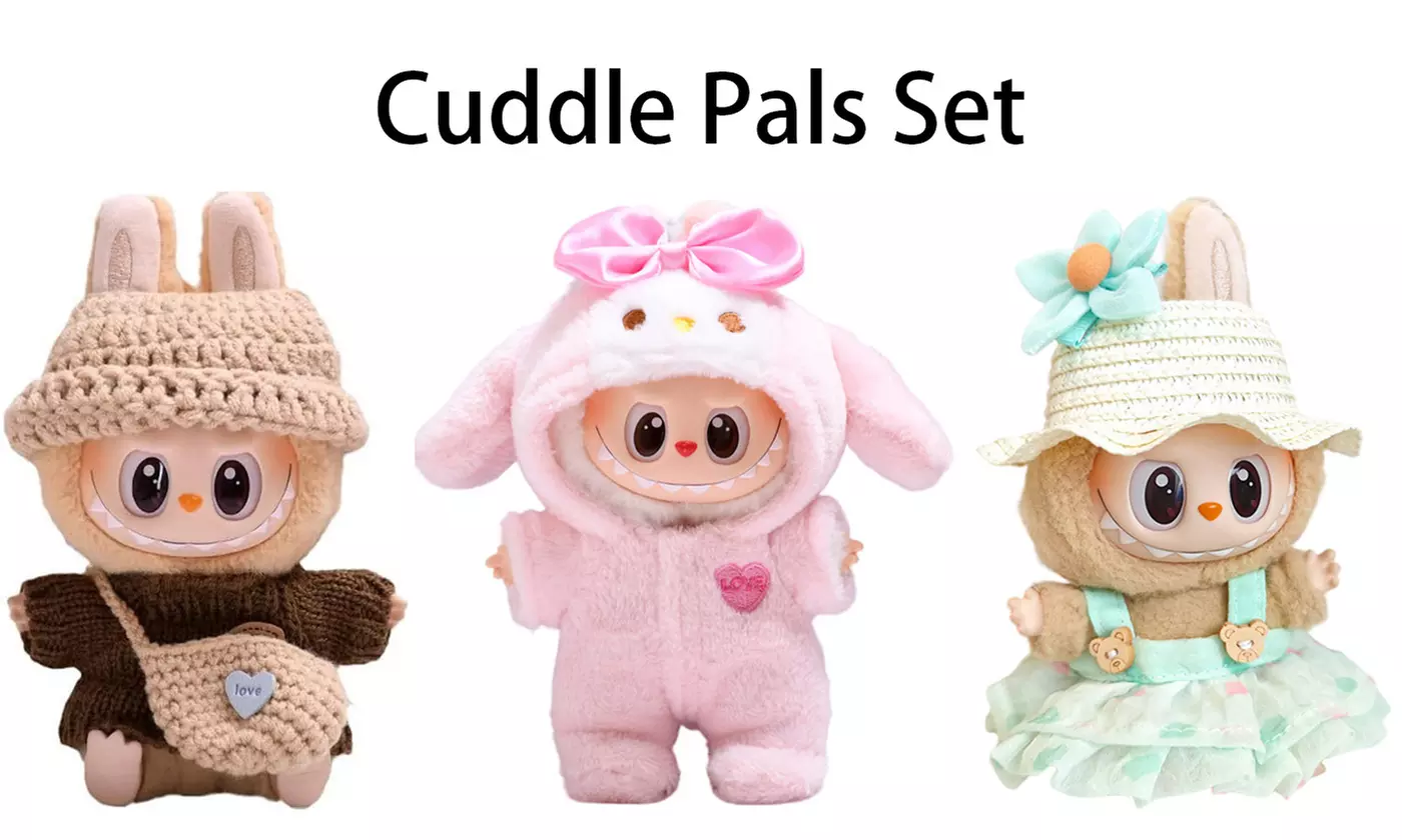 Three-Pack Labubu Doll Clothes Set (No Doll): Dress up your Labubu! 