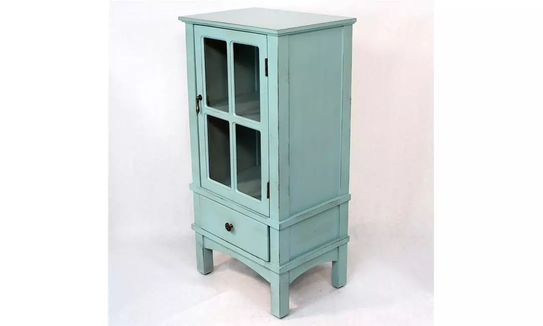 Heather Ann Creations W191095-1408 Vivian 1-Door & 1-Drawer Accent Cabinet with  - Primary Image