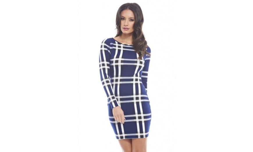 Image 7: AX Paris Bodycon Check  Dress