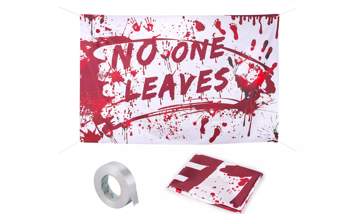 Bloody Halloween Decorations Scary Halloween Decorations Set Backdrop - Second Medium