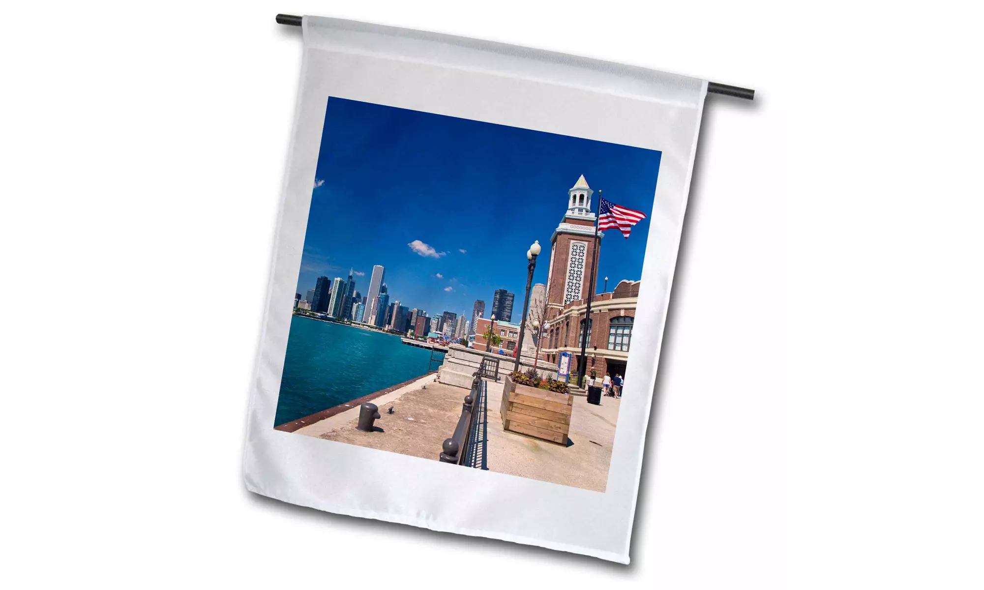  Garden Flag Chicago skyline from Navy Pier, Illinois - US14 JRE0015 - Joe - Primary Image