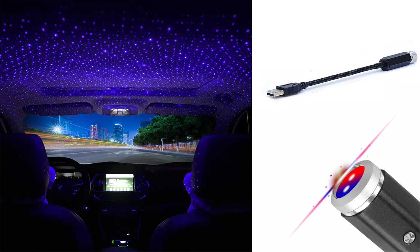 USB Star Car Projector Light Projector Night Light Decorations for Car - Primary Image