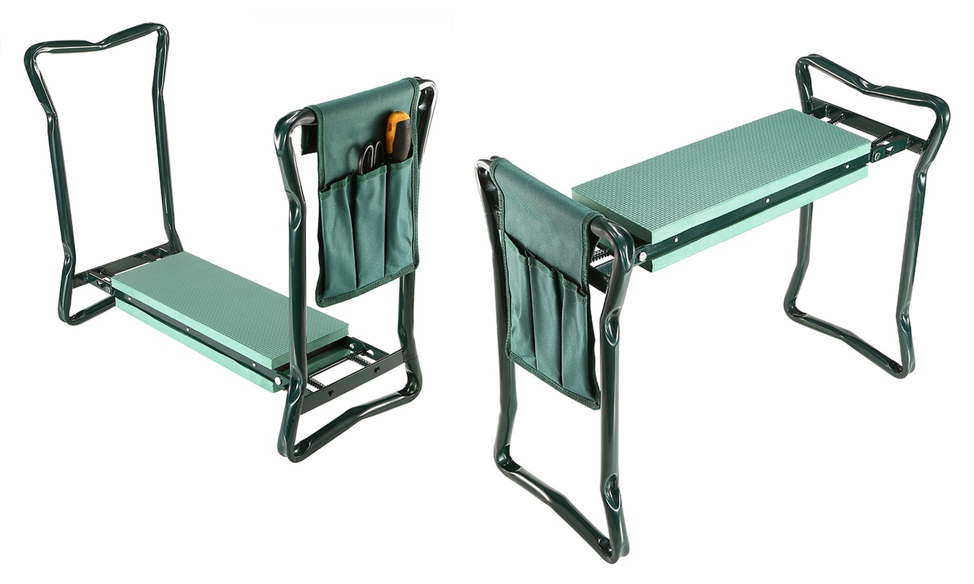 iMounTEK Foldable Garden Kneeler with Cushion and Tool Pouch