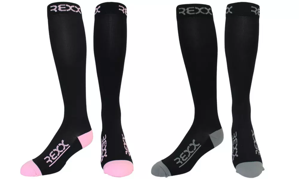 Rexx Performance & Recovery Unisex Sports Compression Socks (2-Pack) - Second Medium