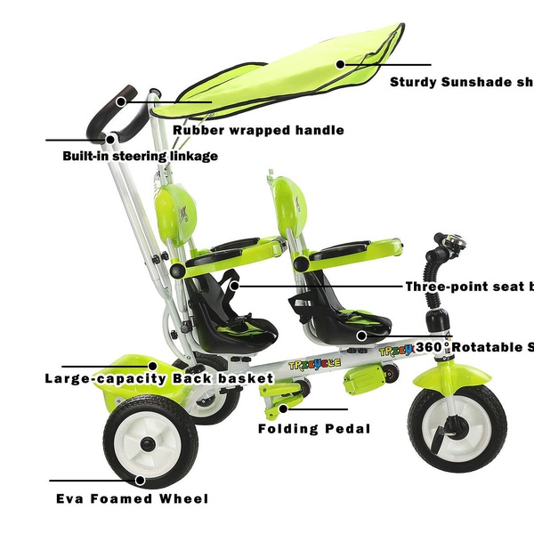 costway twin trike