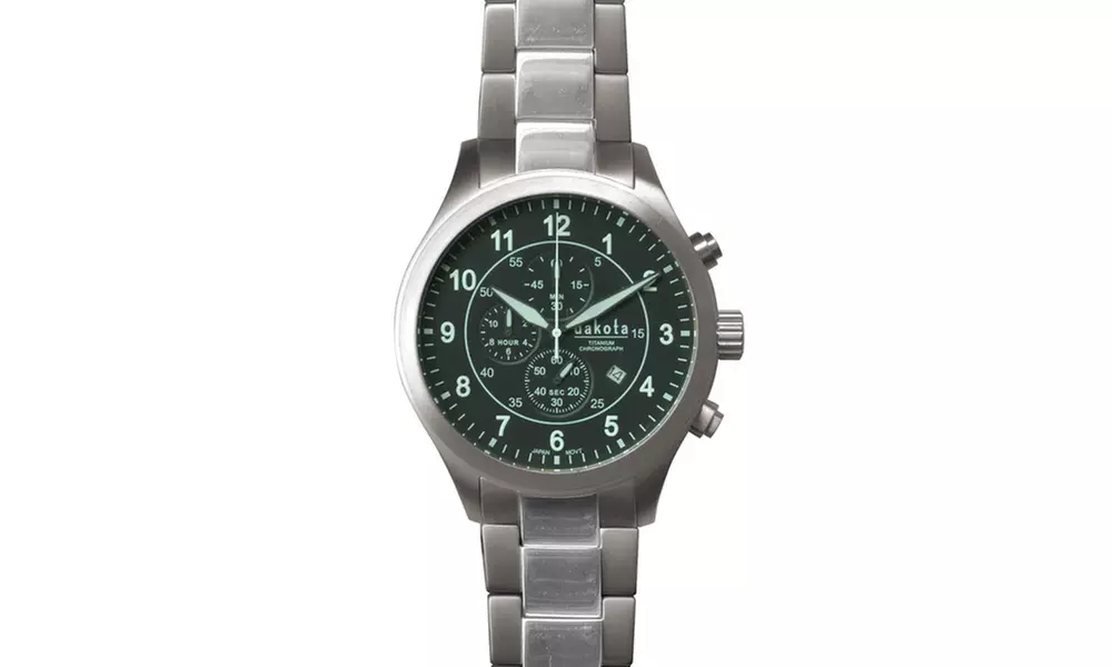 Dakota Watch Company Titanium Aviator Chronograph Watch - Primary Image