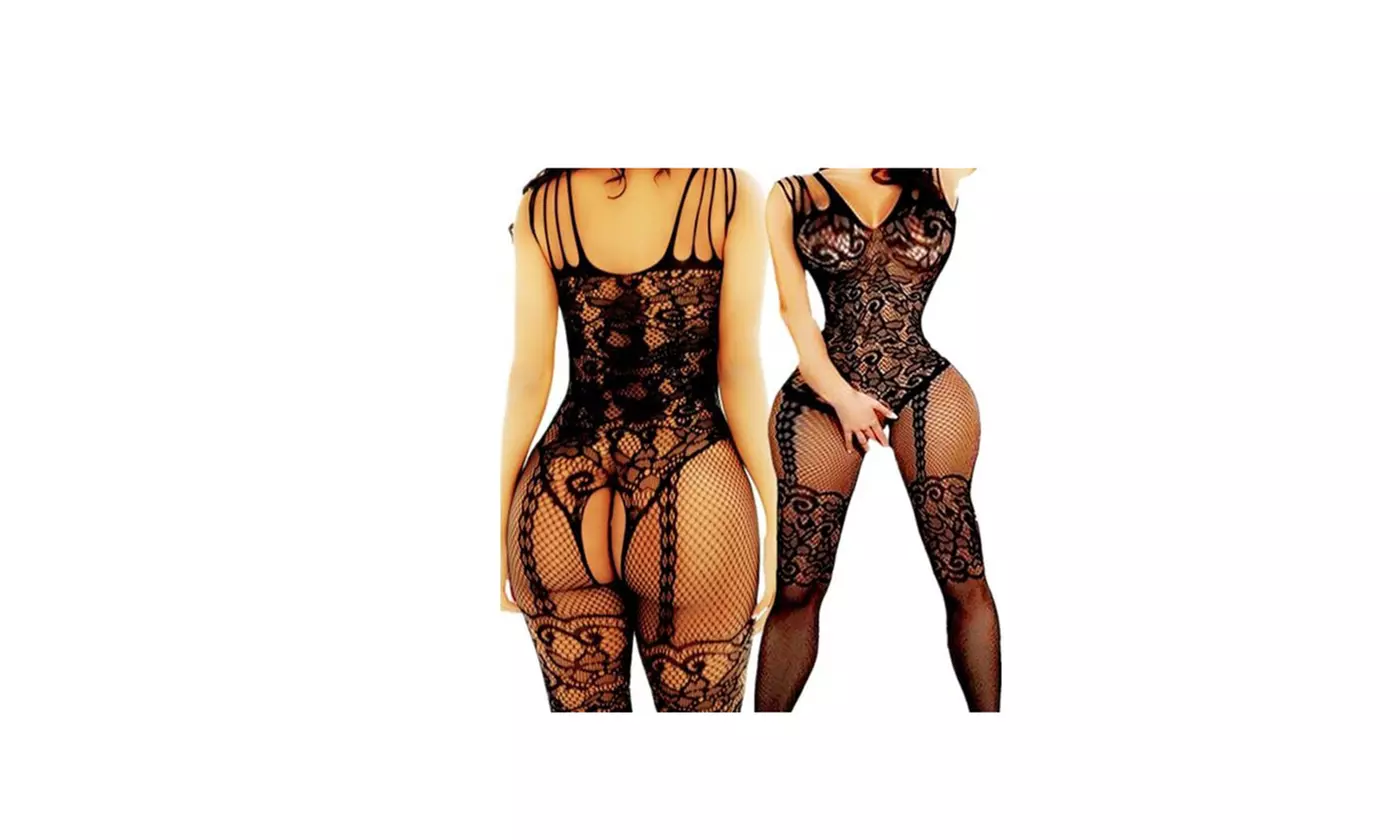 New Women's Fishnet Body Stockings Babydoll Sleepwear Bodysuit Lingerie - Primary Image