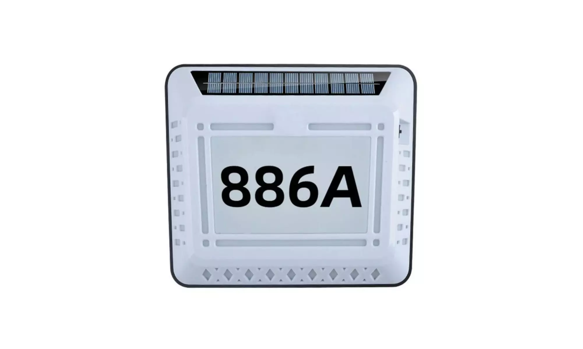 Water-Resistant Solar LED Address Plaque with Custom Numbers